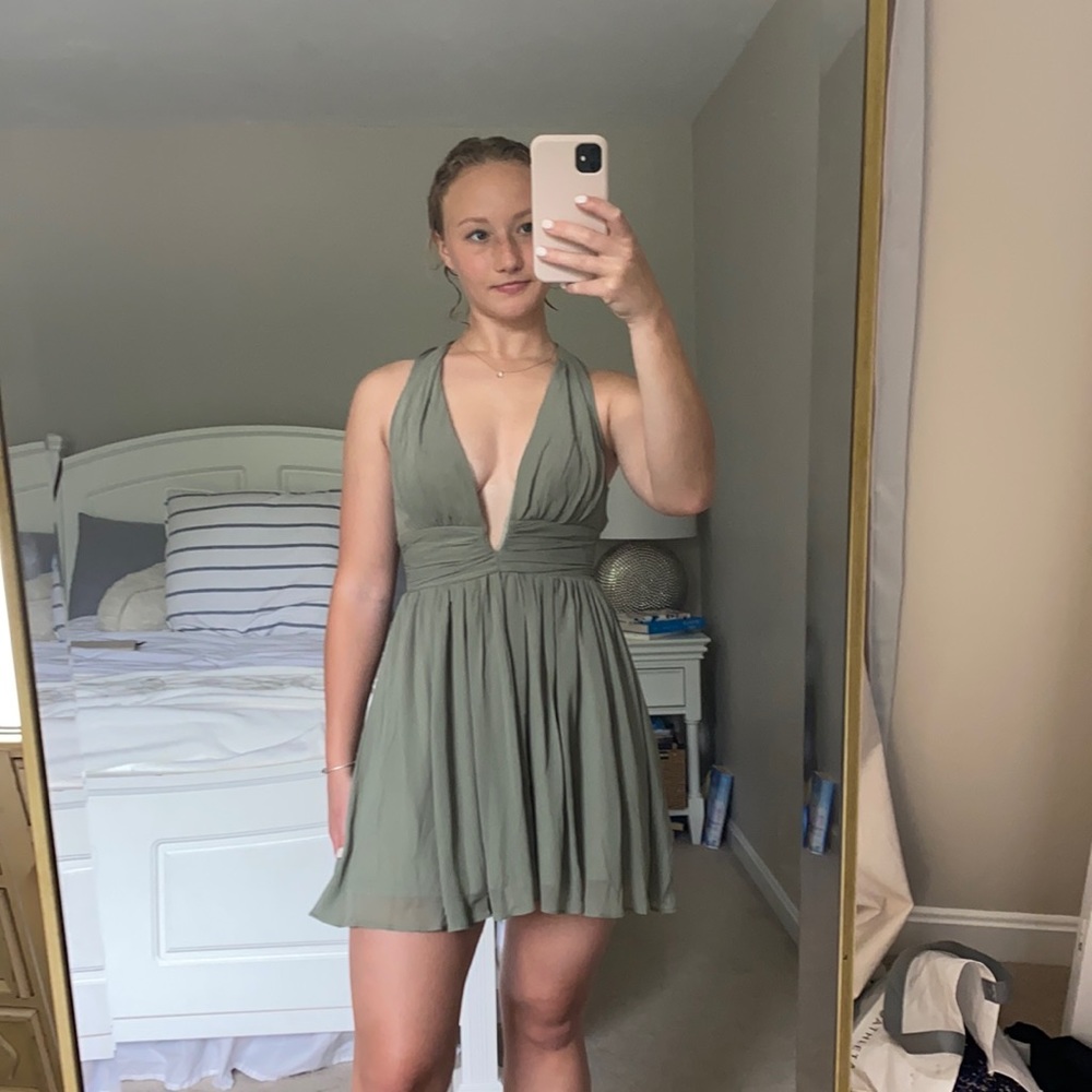 Olive colored dress